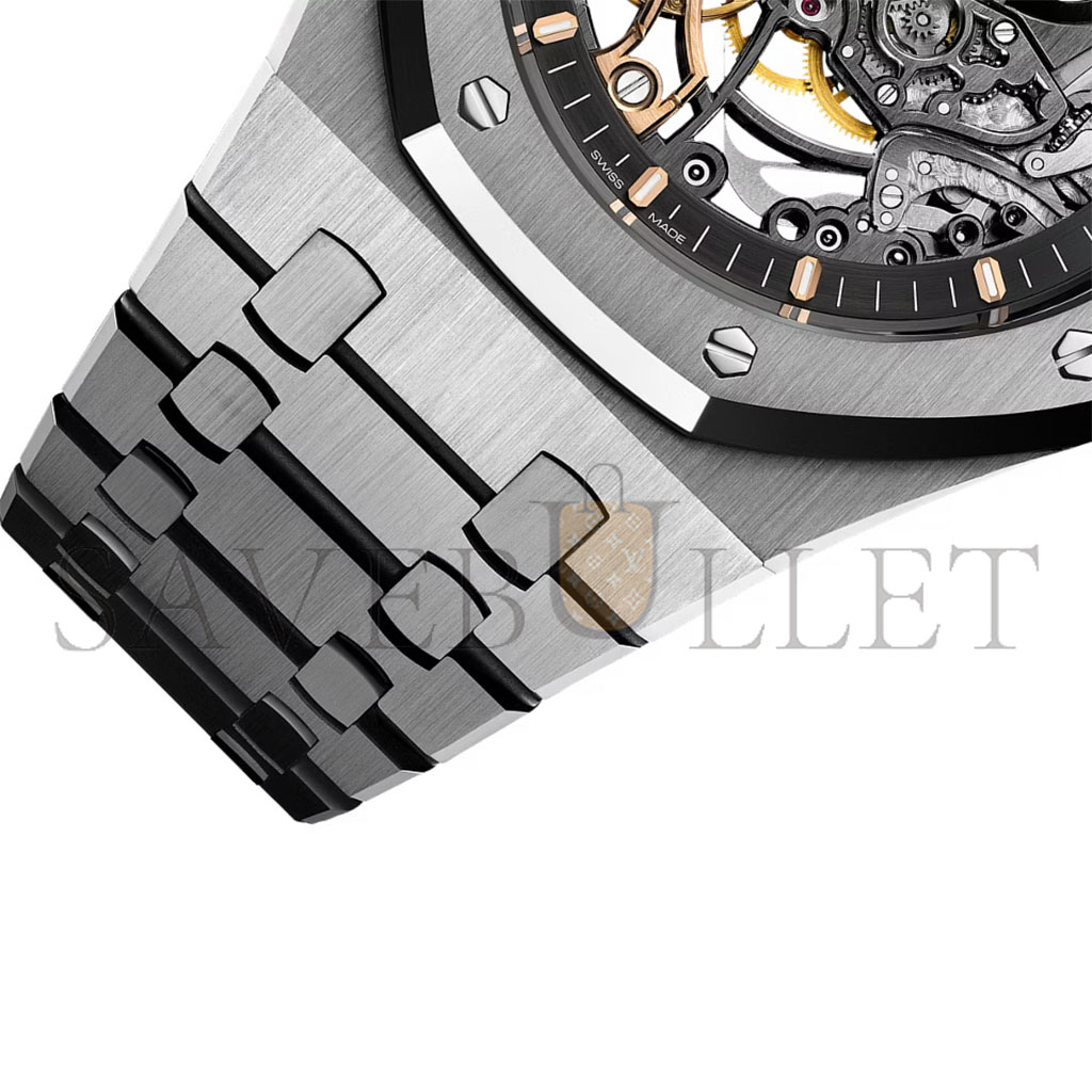 AUDEMARS PIGUET ROYAL OAK DOUBLE BALANCE 41MM WHEEL OPENWORKED 15407ST.OO.1220ST.01